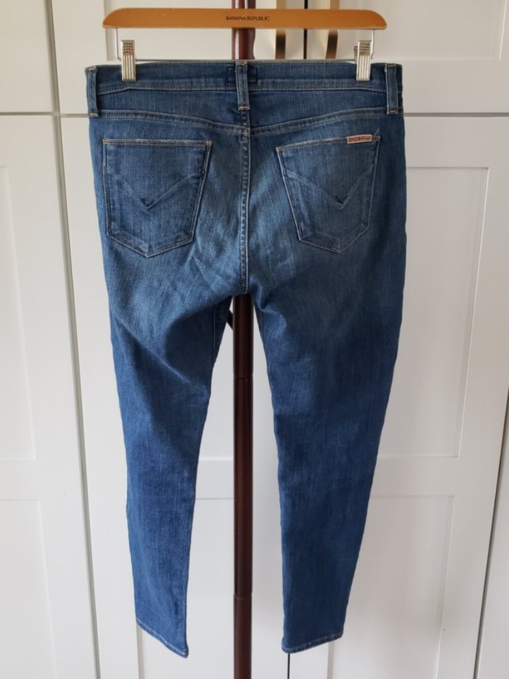 Hudson Jeans Womens 28 Medium Wash Distressed Krista Skinny Crop Denim Pants - Picture 3 of 5